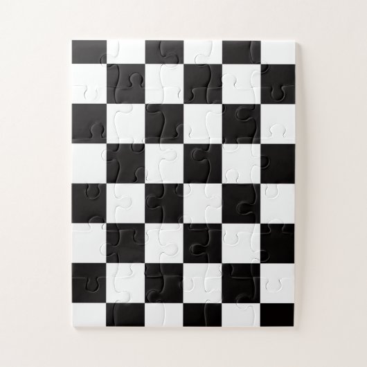 Schachbrett-Hometeppich der klassischen Eleganz Puzzle (Vertikal)