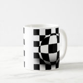 Schachbrett-Illusion Kaffeetasse (VorderseiteRechts)