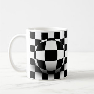 Schachbrett-Illusion Kaffeetasse