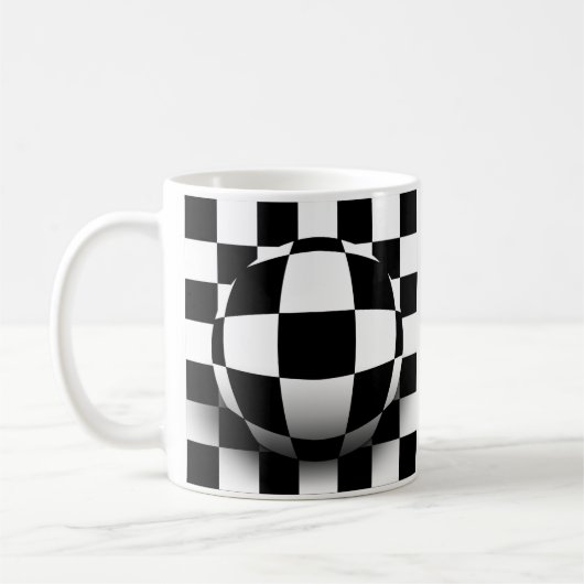 Schachbrett-Illusion Kaffeetasse (Links)