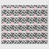 Schachbrett in Schwarz und Weiß, Teller in Papierf Geschenkpapier (Flach)