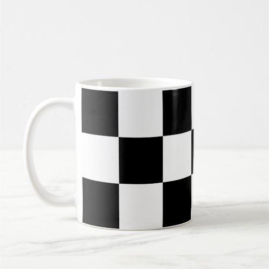 Schachbrett-Kaffee-Tasse Kaffeetasse (Links)