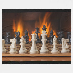 Schachbrett-Kamin-Fleece-Decke Fleecedecke