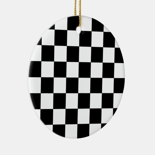 Schachbrett Keramik Ornament (Rechts)