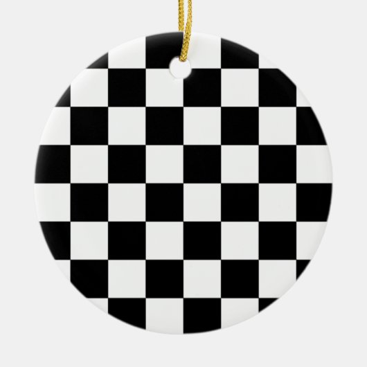 Schachbrett Keramik Ornament (Vorne)