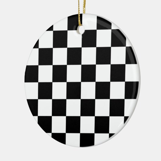 Schachbrett Keramik Ornament (Links)