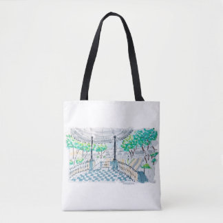 Schachbrett-Kiosk-Parkblick Tasche