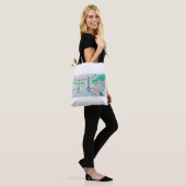 Schachbrett-Kiosk-Parkblick Tasche (Am Model)