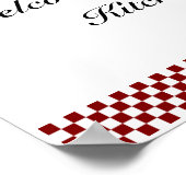 Schachbrett Kirschen Küche Print Poster (Ecke)