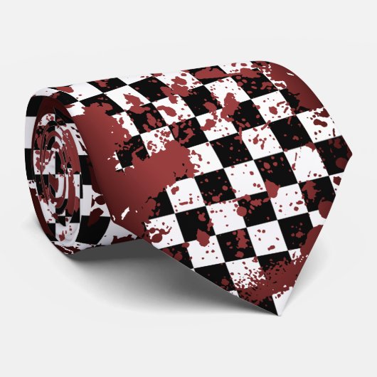 Schachbrett Krawatte (Gerollt)