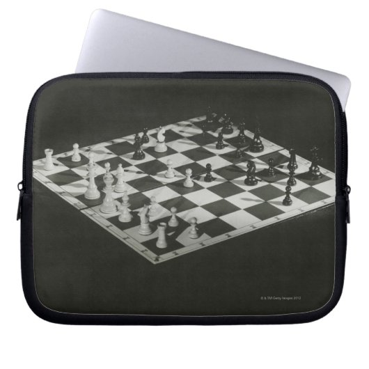 Schachbrett Laptopschutzhülle (Vorderseite)