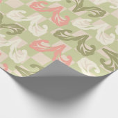 Schachbrett Leaf Geschenkpapier (Ecke)