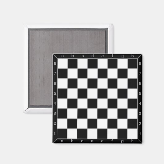 Schachbrett Magnet (Vorderseite/Rückseite)