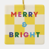Schachbrett Merry & Bright Weihnachtsornament (Vorderseite)