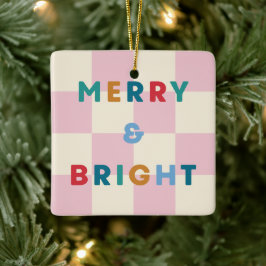 Schachbrett Merry & Bright Weihnachtsornament