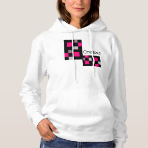 Schachbrett mischt Modehoodie oder -T - Shirt