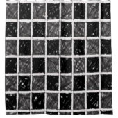 Schachbrett mit Duschvorhang (Vorderseite)