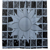 Schachbrett mit Duschvorhang (Vorderseite)