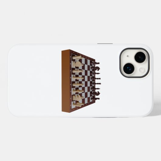 Schachbrett mit Schach Case-Mate iPhone Hülle (Rückseite (Horizontal))