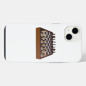 Schachbrett mit Schach iPhone Hülle (Rückseite (Horizontal))