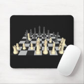Schachbrett mit Schach-Stücken - Mousepad (Mit Mouse)