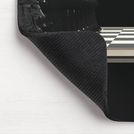 Schachbrett mit Schach-Stücken: Mousepad (Ecke)