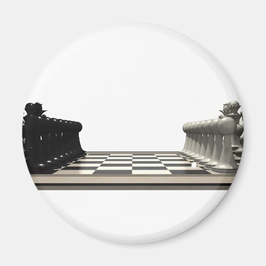 Schachbrett mit Schachfiguren: Magnet (Vorne)