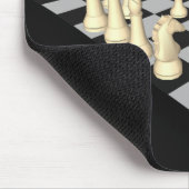 Schachbrett mit Schachstücken - Benutzerdefinierte Mousepad (Ecke)