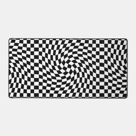 Schachbrett mit schwarzem und weißem Karton Schreibtischunterlage (Vorderseite)