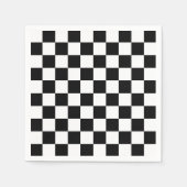 Schachbrett mit schwarzem und weißem Karton Serviette (Vorderseite)