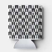 Schachbrett mit Zahlen Dosenkühler (Rückseite)