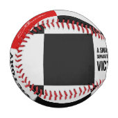 Schachbrett-Monogramm Baseball (Vorderseite Links)
