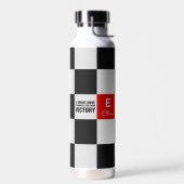 Schachbrett-Monogramm Trinkflasche (Links)