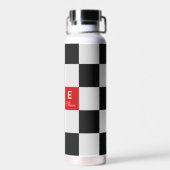 Schachbrett-Monogramm Trinkflasche (Rückseite)