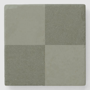 Schachbrett Moss Green Stone Untersetzer - Anpassb