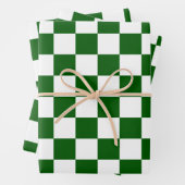 Schachbrett-Motherboard-Muster Weiß X Grün Geschenkpapier Set (Beispiel)