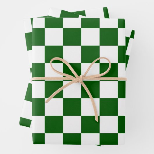 Schachbrett-Motherboard-Muster Weiß X Grün Geschenkpapier Set (Beispiel)