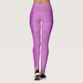 Schachbrett Muster 02 Rosa Leggings (Rückseite)