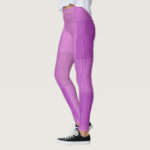 Schachbrett Muster 02 Rosa Leggings (Links)