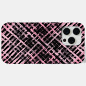 Schachbrett Muster -06P.Pink Black BG Case-Mate iPhone Hülle (Rückseite (Horizontal))