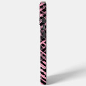 Schachbrett Muster -06P.Pink Black BG Case-Mate iPhone Hülle (Rückseite / Links)