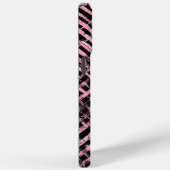 Schachbrett Muster -06P.Pink Black BG Case-Mate iPhone Hülle (Rückseite / Rechts)