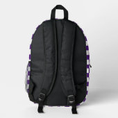 Schachbrett Muster Bedruckter Rucksack (Rückseite)