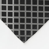 Schachbrett Muster Diagonal 2tn.b Schwarze BG Fleecedecke (Ecke)