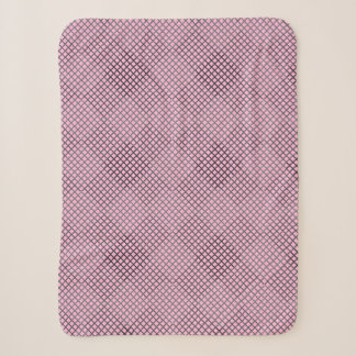 Schachbrett Muster Diagonal 2tn.w LPink BG Sherpadecke