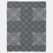 Schachbrett Muster diagonal 2tones.bx4x4 BLK BG Fleecedecke (Vorderseite)