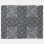 Schachbrett Muster diagonal 2tones.bx4x4 BLK BG Fleecedecke (Vorderseite (Horizontal))