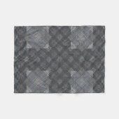 Schachbrett Muster diagonal 2tones.bx4x4 BLK BG Fleecedecke (Vorderseite (Horizontal))