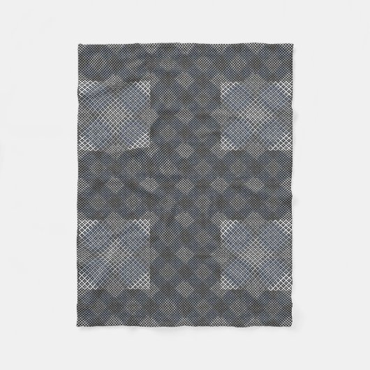 Schachbrett Muster diagonal 2tones.bx4x4 BLK BG Fleecedecke (Vorderseite)