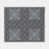 Schachbrett Muster diagonal 2tones.bx4x4 BLK BG Fleecedecke (Vorderseite (Horizontal))